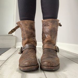 Frye distressed boots
